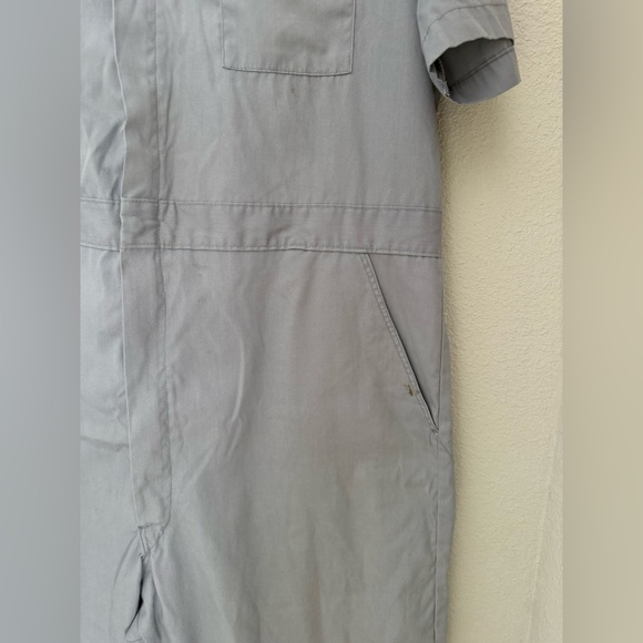 Dickies Gray Coverall Short Sleeve Jumpsuit, Size 48 Long - Picture 2 of 6
